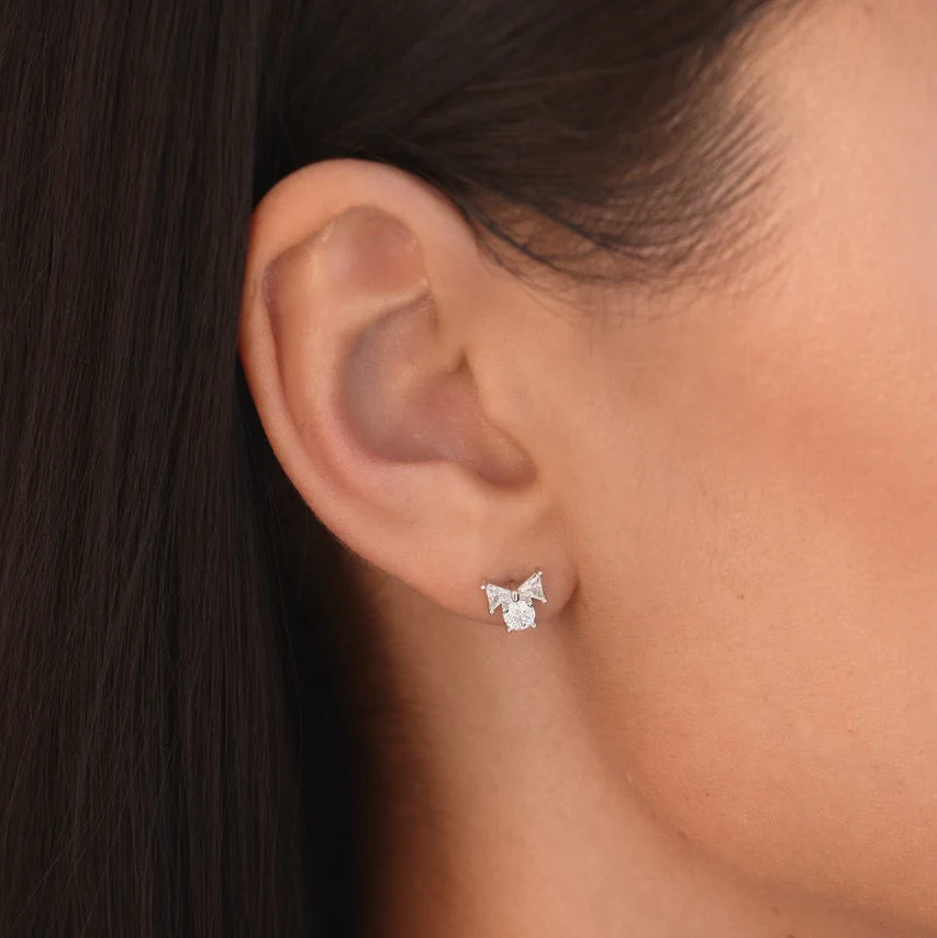 Affinity Stud Earring in Silver - Image 3