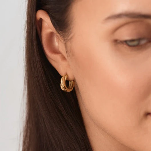 Allure Hoops Gold - Image 3