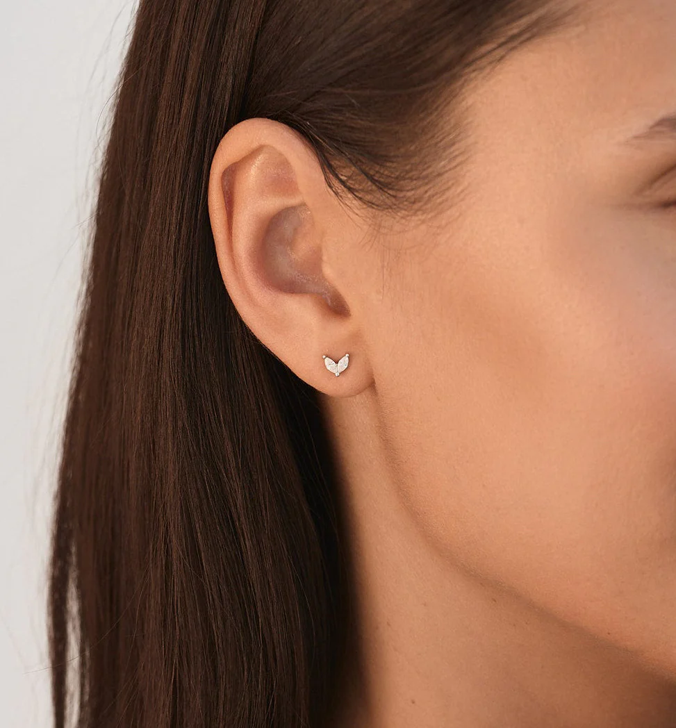 Cherish Wings Stud Earring in Silver - Image 3