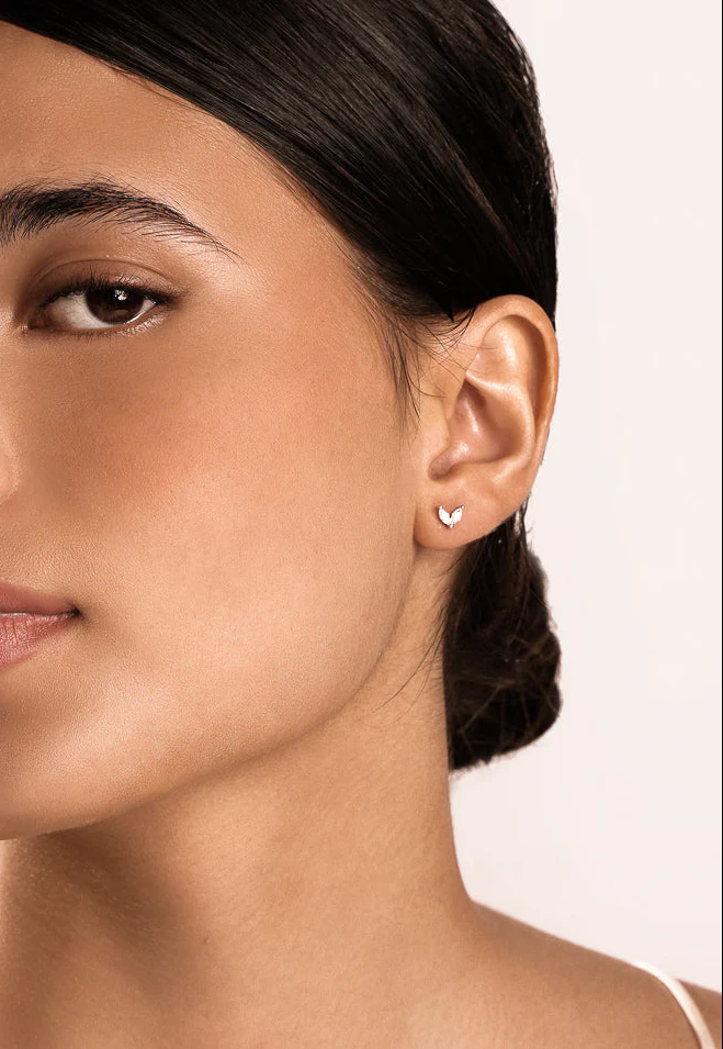 Cherish Wings Stud Earring in Gold - Image 3