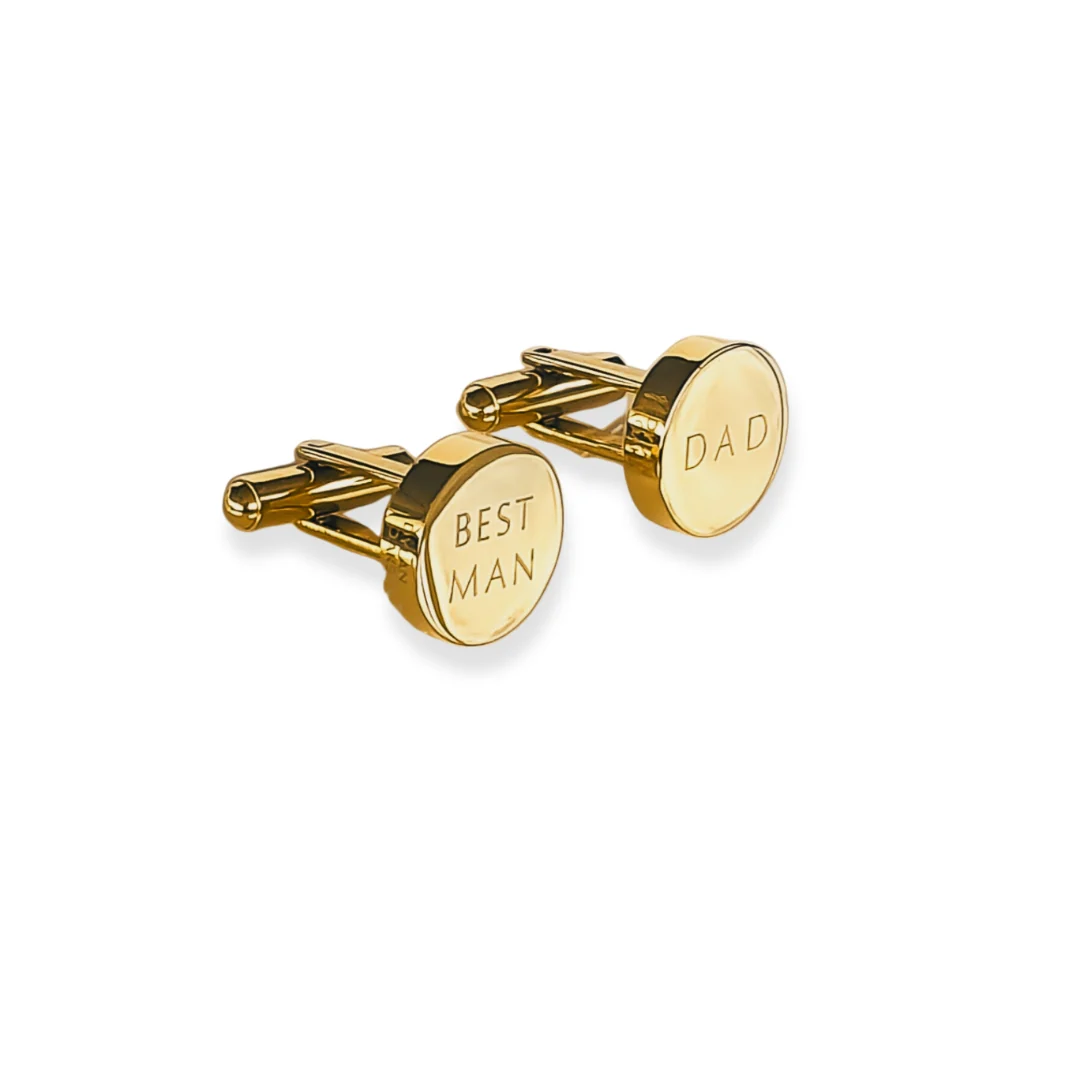 Personalised Cufflinks in Gold - Image 4