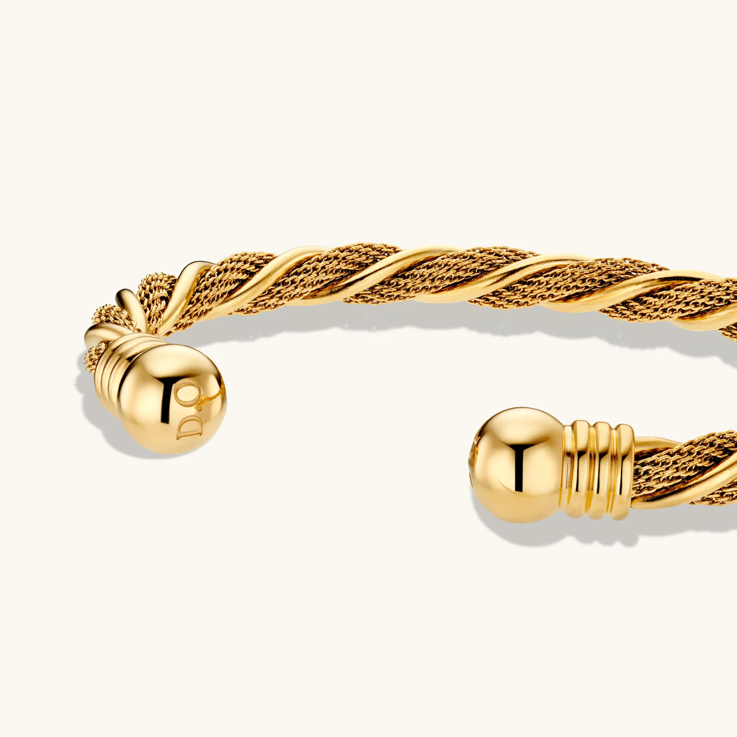 Woven Cuff Bracelet Gold - Image 4
